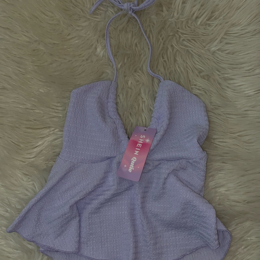 SHEIN Lavender Halter Top